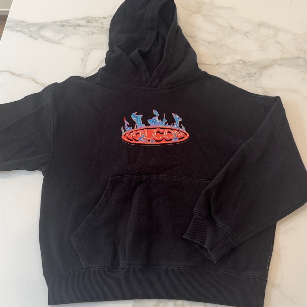 Volcom Black Hoodie with Vibrant Accents